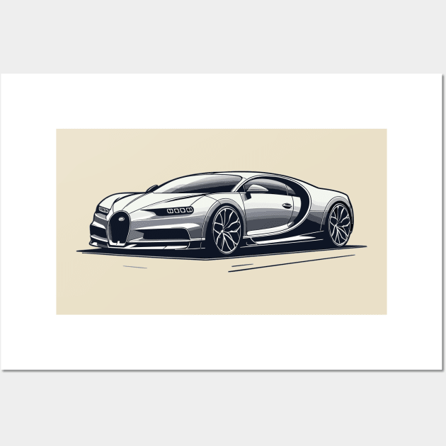 Bugatti Chiron Wall Art by Vehicles-Art